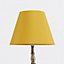 First Choice Lighting Prior - Antique Brass Ochre Column Table Lamp With Shade