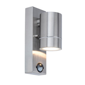 First Choice Lighting - Rado Stainless Steel IP44 Outdoor Motion Sensor Down Integrated LED Wall Light