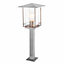 First Choice Lighting Ripley Stainless Steel Clear IP44 Outdoor Post Light
