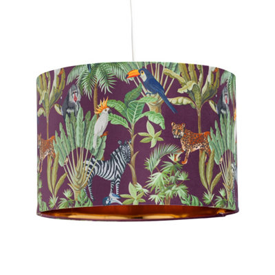 First Choice Lighting Safari Velvet Safari Design 30cm Pendant or Table Lamp Shade