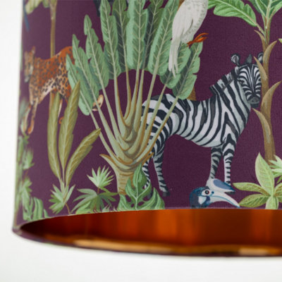 First Choice Lighting Safari Velvet Safari Design 30cm Pendant or Table Lamp Shade