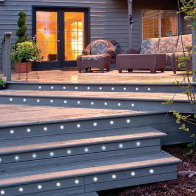 First Choice Lighting Set of 10 15mm Stainless Steel IP67 Warm