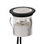First Choice Lighting Set of 10 30mm Black IP67 Cool White LED Plinth Decking Kit with Dusk til Dawn Photocell Sensor