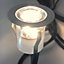 First Choice Lighting Set of 10 30mm Stainless Steel IP67 Warm White LED Decking Kit with Dusk til Dawn Photocell Sensor