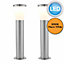 First Choice Lighting Set of 2 Aztec LED Stainless Steel Frosted IP44 Outdoor Post Lights