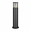 First Choice Lighting Set of 2 Bloom Black Clear IP44 Outdoor Post Lights