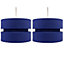 First Choice Lighting Set of 2 Bright Blue 30 cm Easy Fit Fabric Pendant Shades