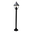 First Choice Lighting Set of 2 Cambridge - Black Clear Glass IP44 100cm Outdoor Post Lights