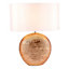 First Choice Lighting Set of 2 Celt Copper White Ceramic Table Lamp With Shades