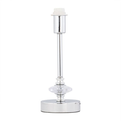 First Choice Lighting Set of 2 Chrome Jewelled Stick Table Lamp Bases Only