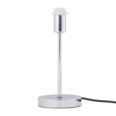 First Choice Lighting Set of 2 Chrome Touch Operated Stick Table Lamp Bases Only