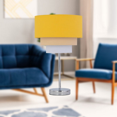 First Choice Lighting Set of 2 Chrome Touch Operated Stick Table Lamp Bases Only