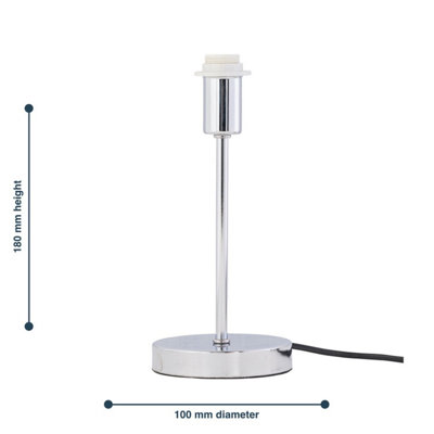 First Choice Lighting Set of 2 Chrome Touch Operated Stick Table Lamp Bases Only