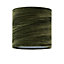 First Choice Lighting Set of 2 Green Crushed Velvet 15.5cm Table Lamp Shades