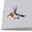 First Choice Lighting Set of 2 Hummingbird Bird Print Linen Easy Fit 28cm Pendant or Table Lamp Shades