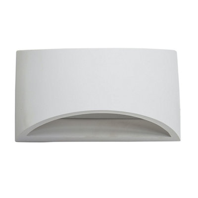 First Choice Lighting Set of 2 Marmo White G9 Plaster Wall Lights