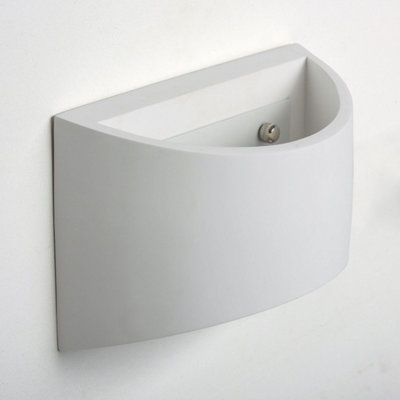 First Choice Lighting Set of 2 Marmo White G9 Plaster Wall Lights