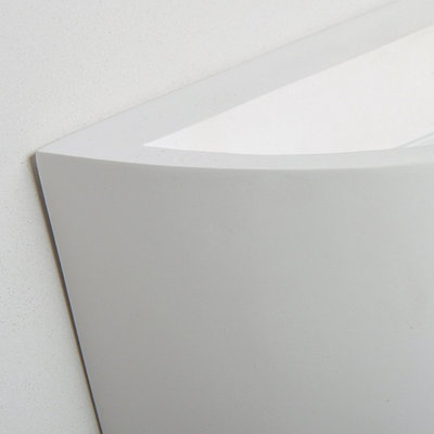 First Choice Lighting Set of 2 Marmo White G9 Plaster Wall Lights