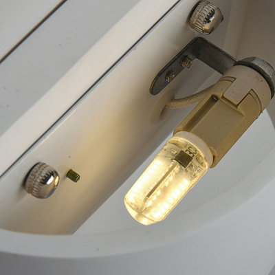 First Choice Lighting Set of 2 Marmo White G9 Plaster Wall Lights