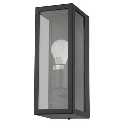 First Choice Lighting Set of 2 Montrose Black Outdoor Wall Lights