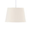 First Choice Lighting - Set of 2 Natural Cotton 23cm Tapered Cylinder Pendant or Lamp Shades