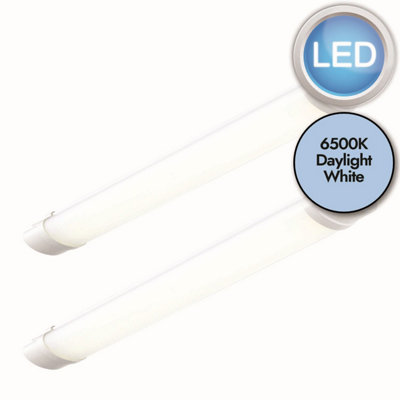 First Choice Lighting Set of 2 Reeve 2ft LED IP65 Outdoor Strip Lights