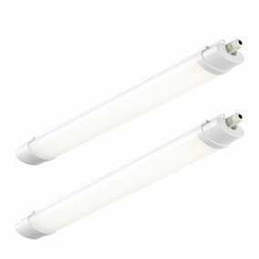 First Choice Lighting Set of 2 Reeve LED White Opal IP65 Outdoor Strip Lights