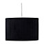 First Choice Lighting Set of 2 Sundance Black Velvet Pleated 30cm Lamp Shades with Gold Inner