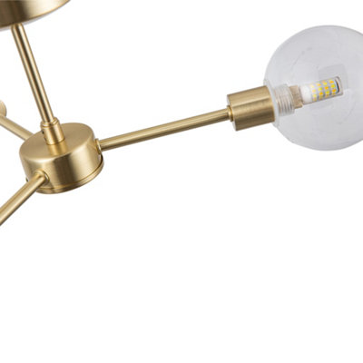 First Choice Lighting Set of 2 Toner Satin Brass with Clear Glass ...