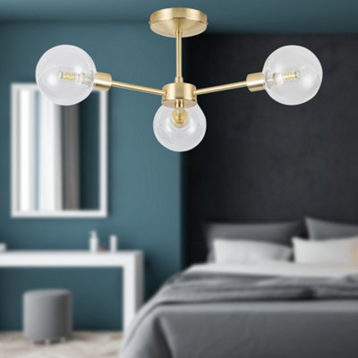 First Choice Lighting Set of 2 Toner Satin Brass with Clear Glass ...
