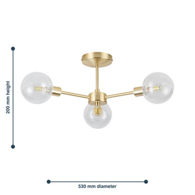First Choice Lighting Set of 2 Toner Satin Brass with Clear Glass ...