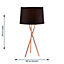 First Choice Lighting Set of 2 Trinity Copper Black Table Lamp With Shades