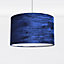 First Choice Lighting Set of 2 Velvet Blue 32 cm Easy Fit Fabric Pendant Shades