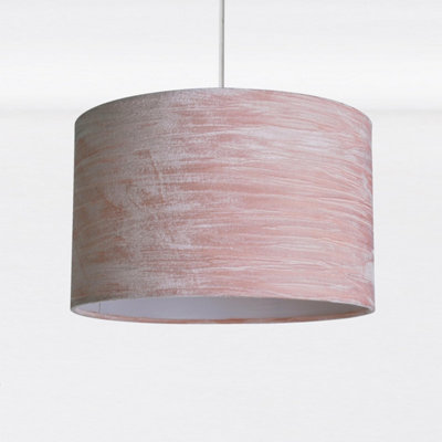First Choice Lighting Set of 2 Velvet Pink 32 cm Easy Fit Fabric Pendant Shades