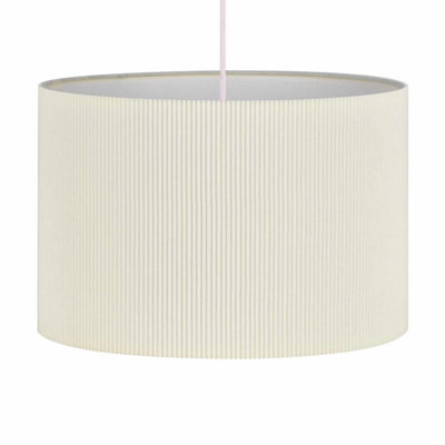 First Choice Lighting Set of 2 White Pleated 30cm Pendant Lightshades