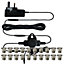 First Choice Lighting Set of 20 30mm Stainless Steel IP67 Cool White LED Decking Kit with Dusk til Dawn Photocell Sensor