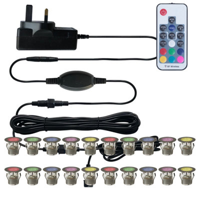 Remote control colour on sale changing decking lights