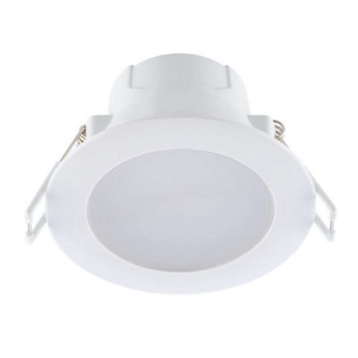 First Choice Lighting Set of 20 CCT LED Bathroom Downlights White IP44 Recessed Downlights