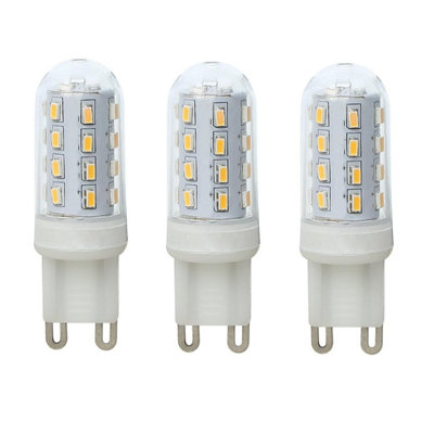 First Choice Lighting Set of 3 LED Bulb G9 Capsule LED G9 Light Bulbs