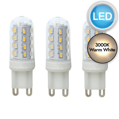 First Choice Lighting Set of 3 LED Bulb G9 Capsule LED G9 Light Bulbs