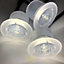 First Choice Lighting Set of 8 30mm Polycarbonate IP67 Warm White LED Plinth Decking Kit with Dusk til Dawn Photocell Sensor