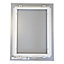 First Choice Lighting Spa LED Mirrored Glass IP44 60 cm Bathroom Battery Operated Mirror