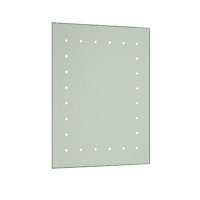 First Choice Lighting Spa LED Mirrored Glass IP44 60 cm Dot Bathroom Battery Operated Mirror