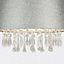 First Choice Lighting Sparkle Clear Beaded Sparkle Grey Easy Fit Jewelled Pendant Shade