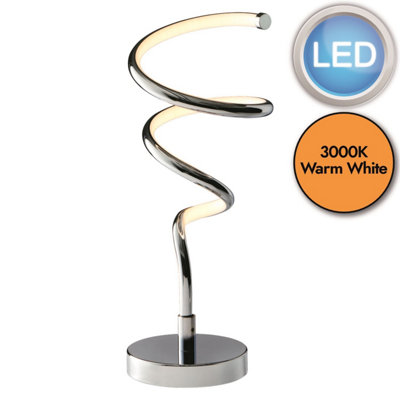 First Choice Lighting Spring Polished 10W LED Table Lamp