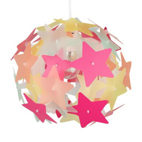 First Choice Lighting Star Multi Coloured Easy Fit Pendant Shade