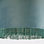 First Choice Lighting Tassle Chrome Teal Easy Fit Fabric Pendant Shade