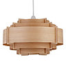 First Choice Lighting Tier Natural Wood Easy Fit Pendant Shade