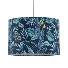 First Choice Lighting Toucan Velvet Toucan Design 30cm Pendant or Table Lamp Shade