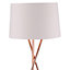 First Choice Lighting Trinity Copper White Table Lamp With Shade